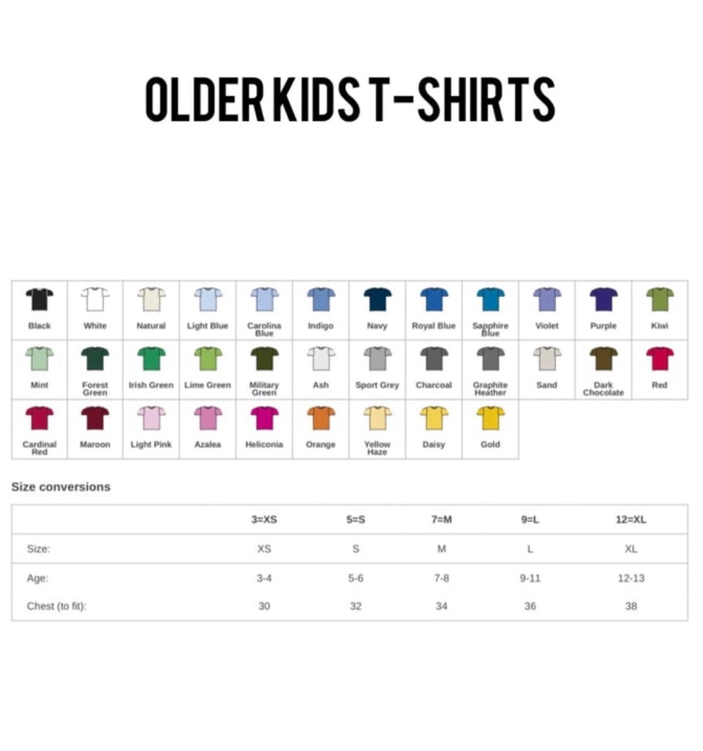 Image of Childrens Sizes In ALL 