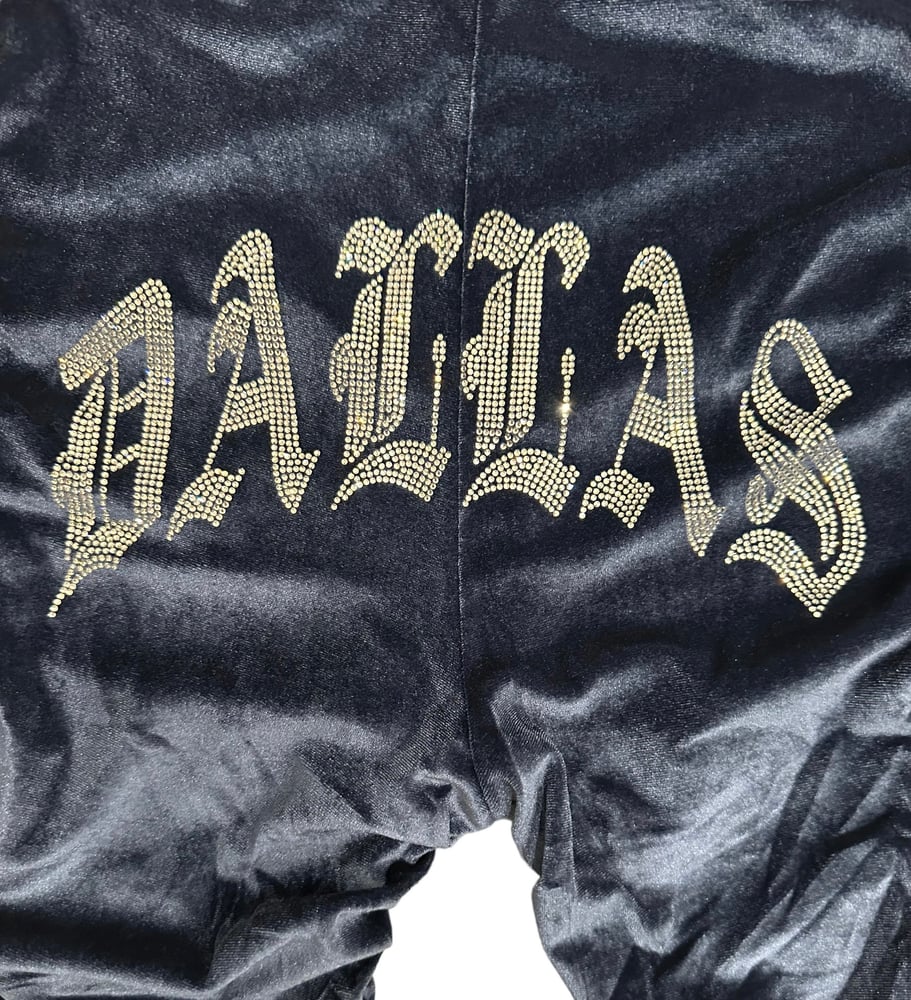 Image of DALLAS VELOUR SET (BLUE)