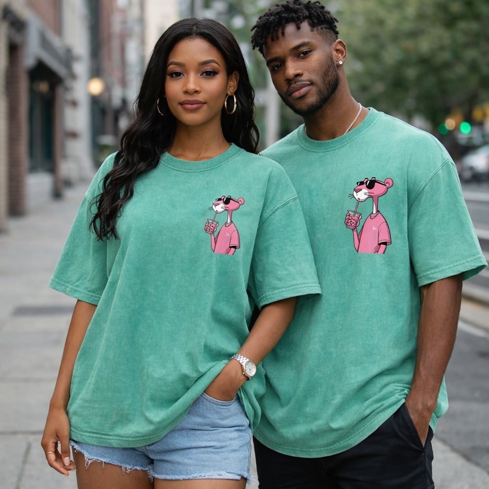 Image of Pink Panther Boba Graphic Tee