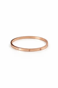 Image 1 of Slim Clip Clasp Luv Bracelet, Rose Gold
