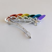 Image 2 of Rainbow Linear Scale Hair Barrette