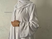 Image 3 of Pure white Khadija Abaya 