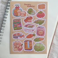 Image 1 of Grocery Shopping sticker sheet