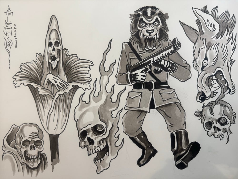 Image of Tim Lehi “Reapers & Wolves #168” Original Art
