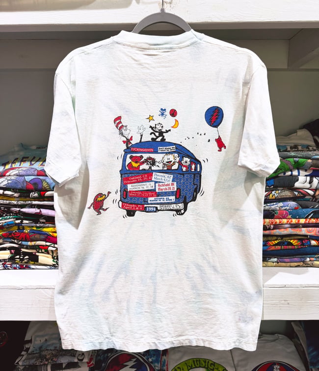 Grateful Dead 1994 Spring Tour Cartoon Lot T-Shirt - Fits L