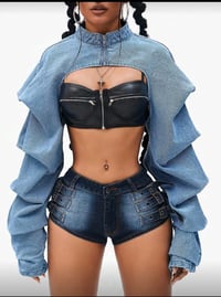Image 2 of Half Jean Jacket 