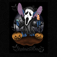 Ghost Face Halloween Stitch Sticker 