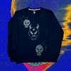 Navy Blue Star Skull Sweatshirt 