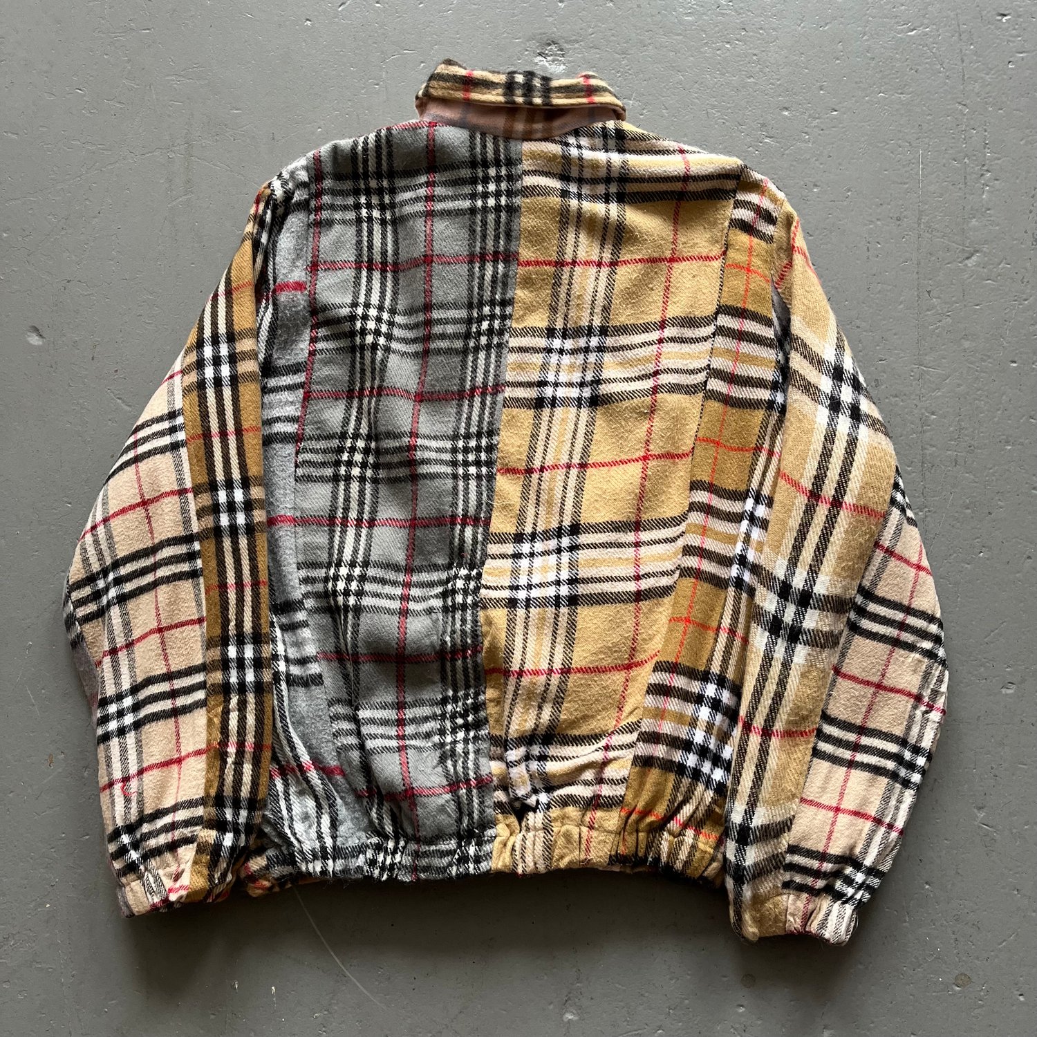 Image of Vintage Burberry rework scarf jacket size large 