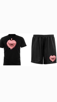 Mizzle peach pink bling Shorts set 