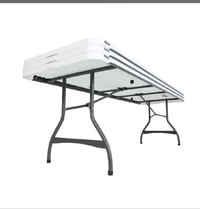 Image 5 of Overall Dimensions:Length: 96"Width: 30"Height: 29Lifetime 8 Foot Rectangle Folding Table