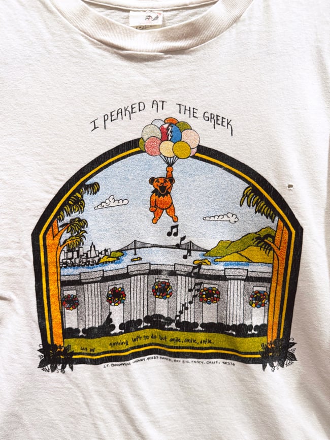 Grateful Dead 1985 ‘Greek Theatre’ Lot T-Shirt — Fits L