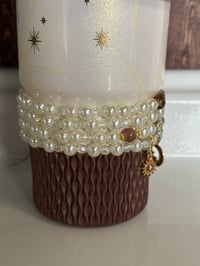 Image 4 of Starlight Shimmer Moon and Stars| Cream and Gold  Tumbler Bracelet Stack