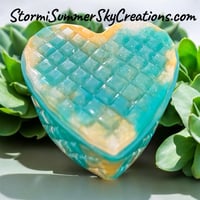 Image 2 of Teal, Gold marbled Prayer/ Trinket box