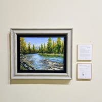 <h2>Autumn on the Vedder </h2>@ Farmhouse <br />Framed Original  <br />Gouache / Cold Wax