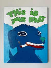 Image 2 of "Bad Dog” Painting