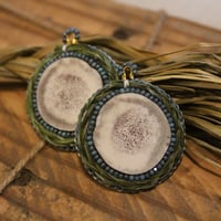 Image 2 of Aqua Antler Sweetgrass Dangles