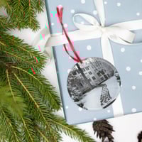 Acrylic ornament with winter old main scene
