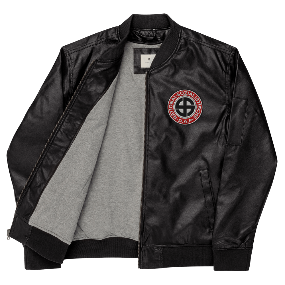 NATSOC Leather Bomber Jacket