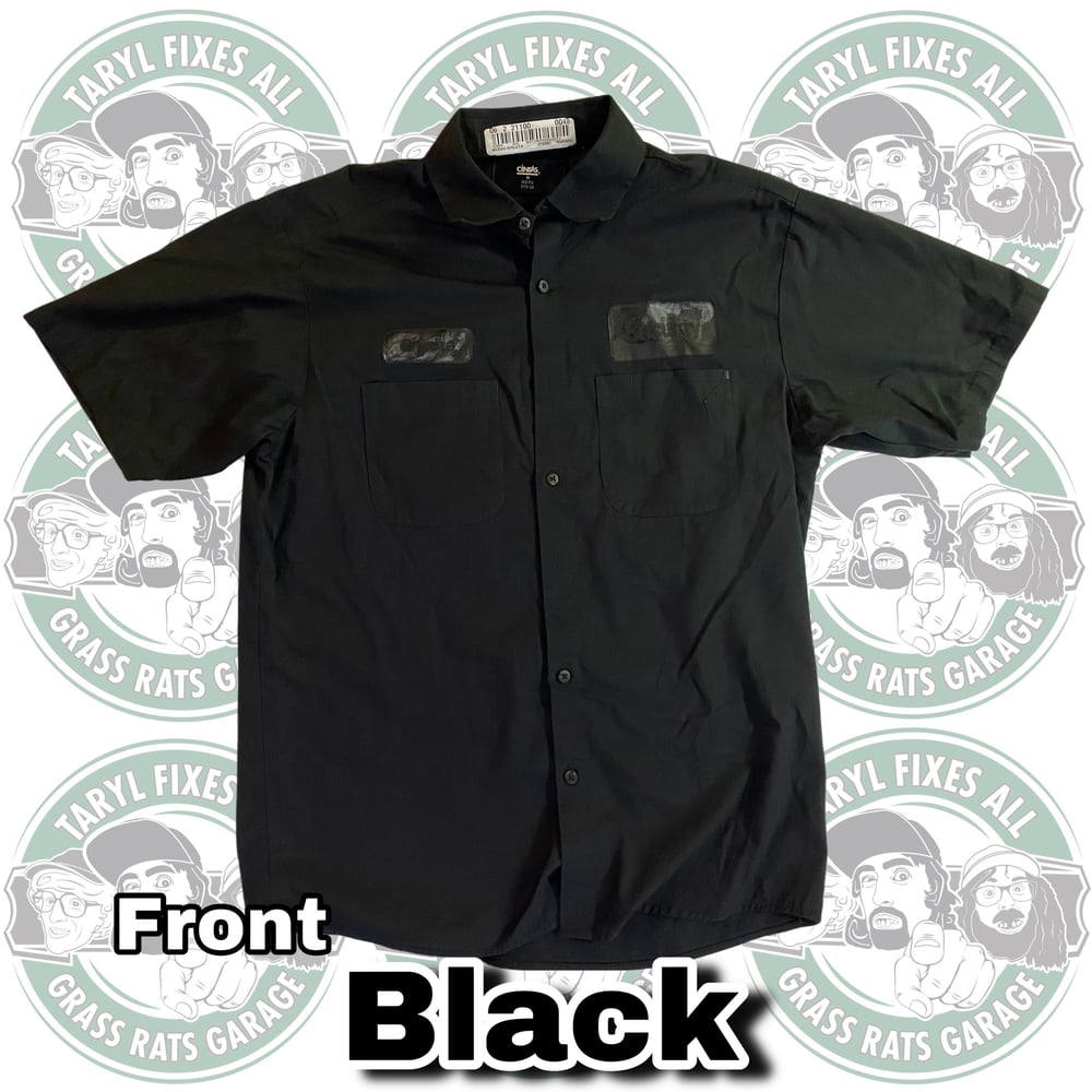 Gently Used Nuts & Bolts Flag Work Shirts (Patch Front)