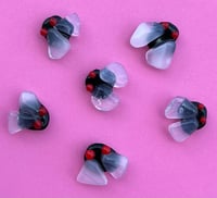 Image 4 of Fused glass flies magnets and pins 