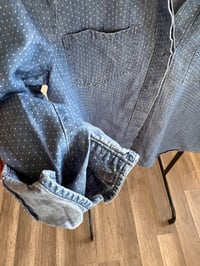 Image 3 of Denim polka dot button up