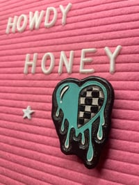 Slimy Checkered Heart Pin