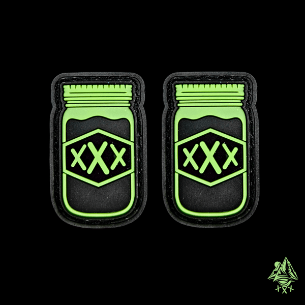 Image of "Neon Lights" Wide Mouf Mini Jar Black/Green