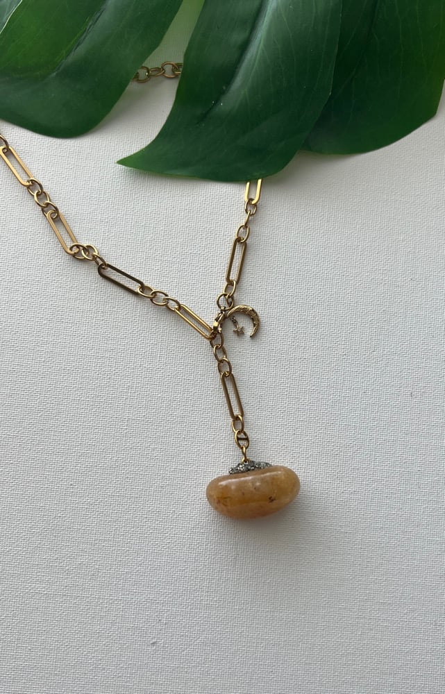 Image of SALA • Citrine Crystal Lariat Necklace