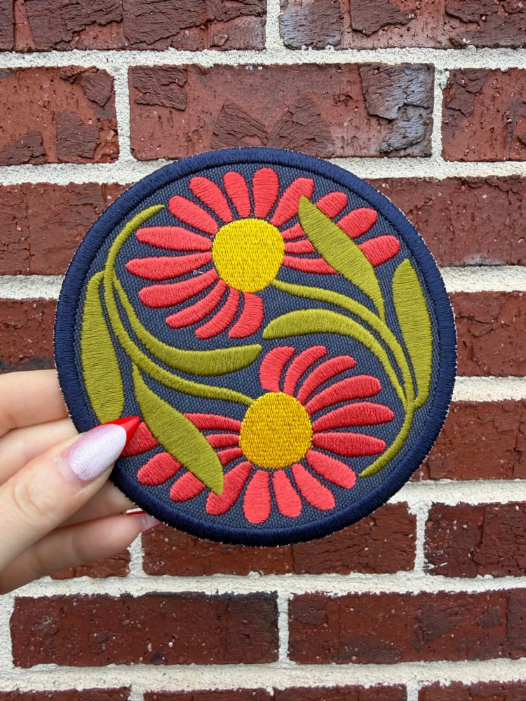 Image of Red Daisy Patch 5