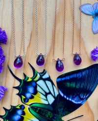 Image 1 of Simple Amethyst Necklace