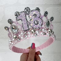 Image 2 of Pink & Silver Birthday Tiara