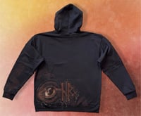 Image 2 of “RAWR” CUSTOM BLEACH PAINTED ZIP UO HOODIE LARGE