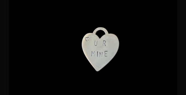 Conversation heart collar/choker