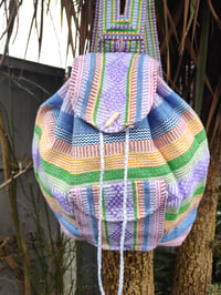 Image 1 of MALIA Mexican Baja woven fabric Backpack - LILAC 