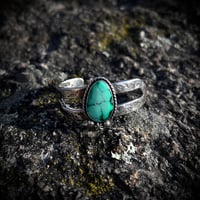 Image 1 of Split Emerald Variscite Cuff- 5.75”