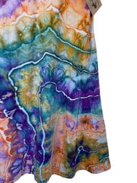 Image 5 of XL Stretch Knit Fit and Flare Midi Dress in Geode Ice Dye