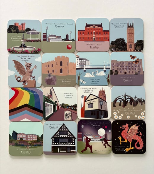Rocket & Co. Taunton Coasters 