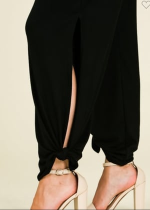 Image of Black Tie Knot Pants Small-3X