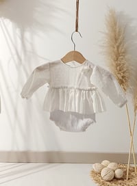 Image 1 of Photo prop | Newborn girls photography  body-dress Bella | white