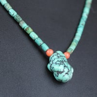 Image 3 of 1 strand turquoise Nugget necklace