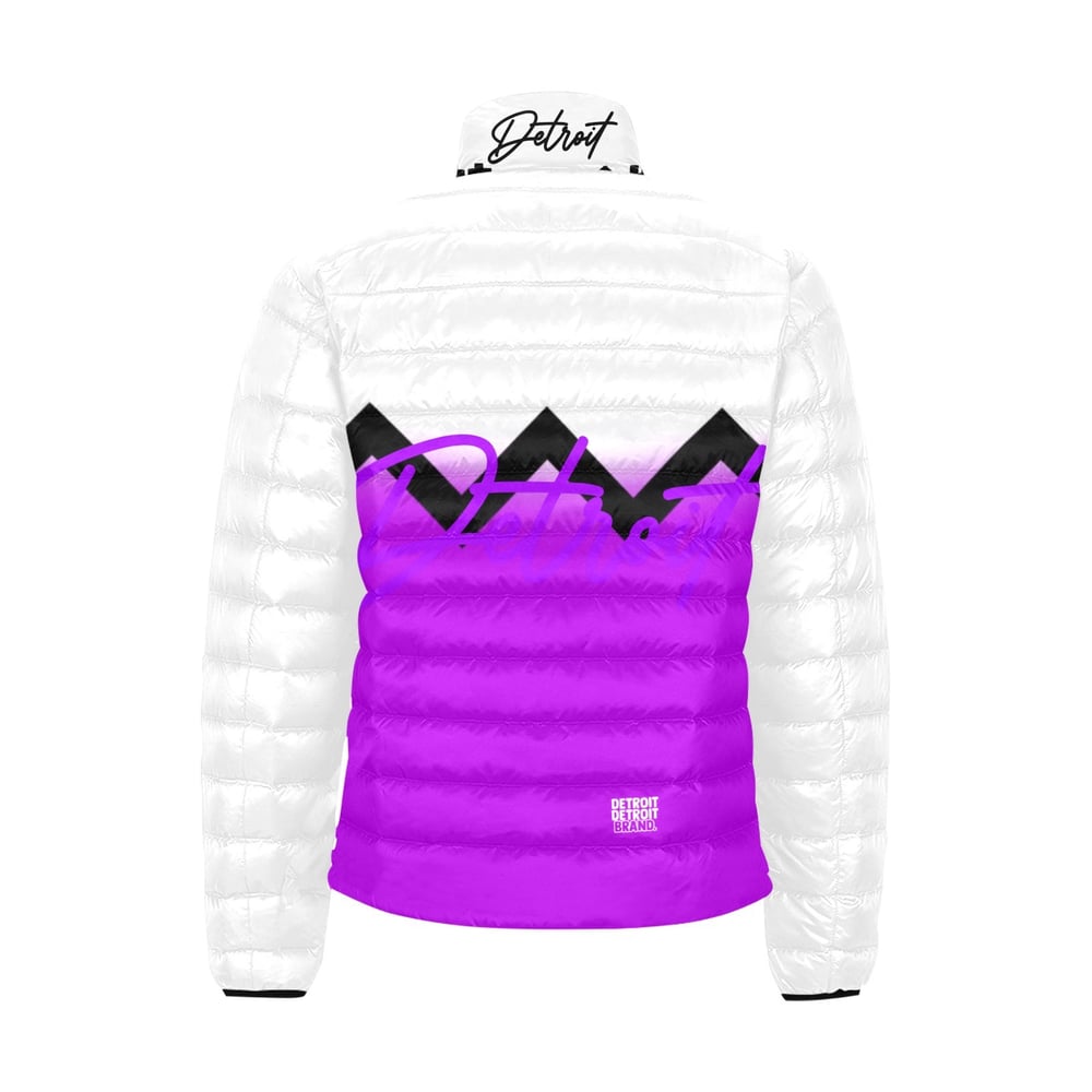 Image of Purple Zig Zag Faded Puffer Jacket