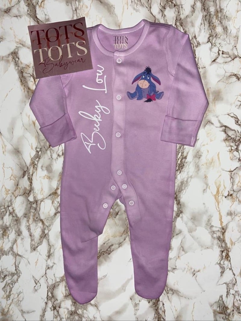 Hand Dyed Eeyore Sleepsuit