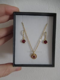Image 10 of Garnet Birthstone Drop Earrings | Inspired by Kate Middleton | January Birthstone Gift