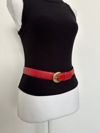 Image 2 of Vintage red leather belt 