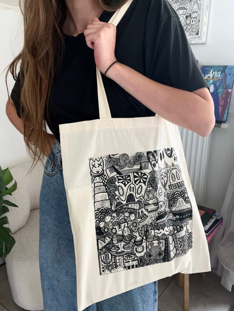 Image of ToteBag Sérigraphié – Black Square