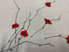 Linen Square Poppies Vintage Cloth