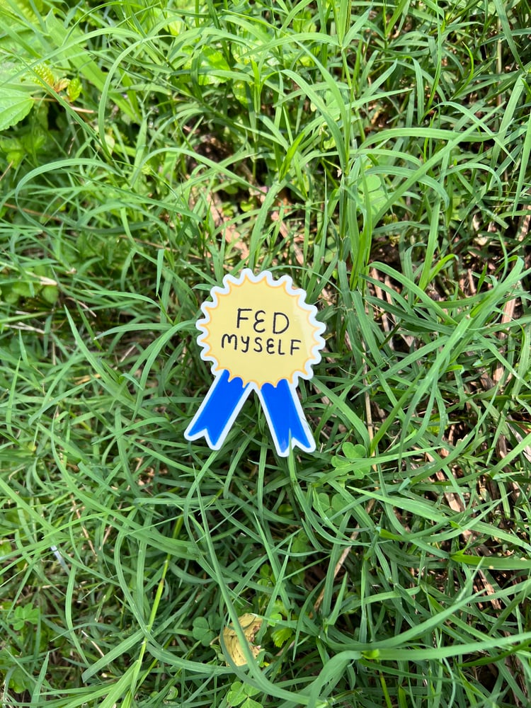 Image of fed myself blue ribbon