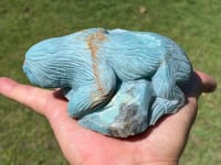 Image 15 of Sloth Carving - Blue Aragonite #2917