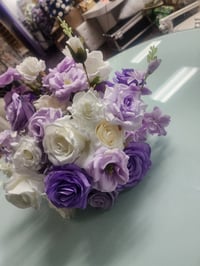 Image 2 of White, lavender and purple Flower balls for rent only 20 and 30 cm 